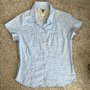 The North Face Women's Light Blue Button-Up Top